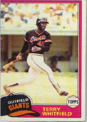 1981 Topps Baseball Cards      167     Terry Whitfield